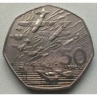 Великобритания 50 пенсов, 1994 50 лет высадки союзников в Нормандии  3-6-18