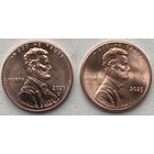 США 1 цент 2025 г. P + D. Цена за пару