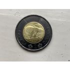 Канада. 2 доллара. 2022. Черный доллар. В память о Елизавете II.