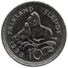 ЗАМОРСКАЯ ТЕРРИТОРИЯ ФОЛКЛЕНДСКИЕ ОСТРОВА. 10 ПЕНСОВ 1998. ФАУНА. МОРСКОЙ ЛЕВ