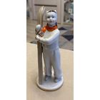 Статуэтка Фарфоровая Лыжница . ЛФЗ . В/с