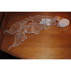 Украшение- ленточка для волос-"РОЗА"- из арганзы на резиночке-новое-для девочки-можно вплетать в косичку-смотрится Супер!