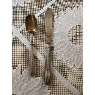 Нож и Ложка Столовые приборы Серебро 800 Германия Антик