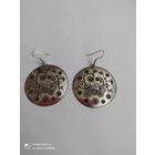 Серёжки. Металлические с гравировкой.