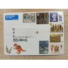 ПОДПИСАННЫЙ КОНВЕРТ. ВЕЛИКОБРИТАНИЯ. МНОГО МАРОК.