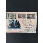 Польша 1957 КПД с полной серией марок "100 лет со дня рождения Юзефа Теодора Конрада Коженёвского-писателя, мастера морского романа" (спецгашение) Mi.1043-1044 каталог 1.00 евро