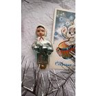 Елочная игрушка ребенок с погремушкой СССР