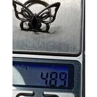 Кольцо Бабочка с камушком . Проба иностранная . Очень красивое .