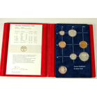 Нидерланды, годовой набор монет (Голландия) 1990 год, 5+10+25 центов 1+2,5 гульдена + жетон, Proof.