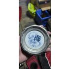 Тарелочка оловянная с фарфоровой вставкой