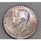 5 крон 1935 Швеция - чудесная патина! Крупное серебро!