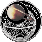 Торги. Серебро.  Сатурн . 10 рублей , Solar System . Сонечная сістэма , Солнечная Система , Сатурн , 2012 год .