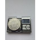 100 песо Мексика 1985 года, Чемпионат мира по футболу 1986 - Узоры и мяч, Мексиканские Соединённые Штаты (1905 - 1969). Серебро 720 пробы. L45560.