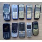 Мобильные телефоны NOKIA кнопочные 10 штук