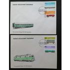 Польша 1985 Два КПД с полной серией марок "40 лет локомотивостроительному и вагоностроительному заводу "PAFAWAG" во Вроцлаве (Breslau)" (спецгашение) Mi.2993-2996 каталог 3.00 евро