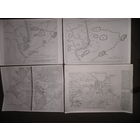 Карты(41,5х29,5 см.) наступательной Нарочанской операции группы генерала Балуева март месяц 1916 г.ПМВ.(Лот 04)