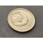 СССР. 20 копеек 1989. Брак, грубая шлифовка штемпеля аверса. Торг.