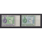 Кения Уганда Танганика 1958 ** Карта, серия 2 марки с правым полем (SG 181-182)