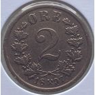 Норвегия 2 эре 1897 г. В холдере