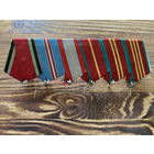 Колодки на 6 медалей с лентами и звеньями на закрутках