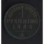 Германия Пруссия 1 пфенниг 1863 г. (*). Состояние на фото!!!