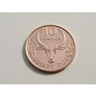 Мадагаскар. 10 франков 1996 год КМ#22  "Единственный год чекана"