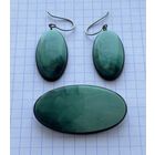 ВИНТАЖНЫЙ НАБОР(КОМПЛЕКТ) БИЖУТЕРИИ СССР(СЕРЬГИ+БРОШЬ). )