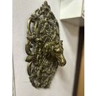 Роскошная интерьерная вещь, вешалка, панно, латунь, тяжелая, много лотов с рубля