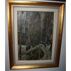 Тиханович Г.Е Картина 1970г  авторская, масло Член БСМ." Тающий снег"