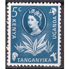 258.BrK. Великобритания. Колонии. Кения, Уганда и Танганьика. Флора, фауна и пейзажи. Елизавета II. 1960 г. 5c. Mi.#108.