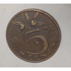Нидерланды 5 центов, 1954
