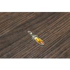 Подвеска металлическая с вставкой под янтарь.