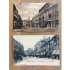 Две открытки. Москва. Кузнецкий мост. Киев. Письмо в Одессу. Port des Marechaux. Kiev. Rue Nikolaevskaya.