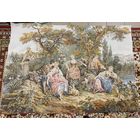 - Гобелен Франция 186х132 см Хлопок 1950-ые Оригинал !