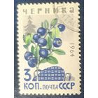 СССР 1964 черника, ягоды 1 из 7. наклейка