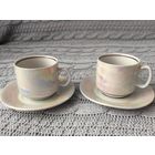 Две кофейных пары чашка блюдце Минск фарфор мфз