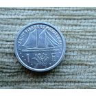 Werty71 Сен Пьер и Микелон 1 франк 1948 ПАРУСНИК ФЛОТ РЫБНАЯ ЛОВЛЯ РЫБА ТРЕСКА