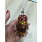 Елочные игрушки стекло, филин, сова