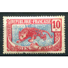 Французские колонии - Среднее Конго - 1907г. - леопард, 10 с - 1 марка - MH [Mi 5]. #4-W1-129-A-1