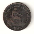 Испания 10 сентимо 1870