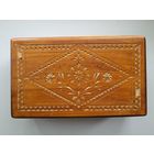 Шкатулка, резьба по дереву, ретро СССР.