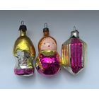 Елочные игрушки домик матрешка СССР цена за все К.4