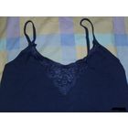 Топик трикотажный темно-синий, р-р 42-44, новый