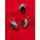 Советский серебряный гарнитур с позолотой. 875пр. 10гр