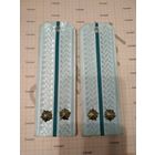 Погоны инспектора таможенной службы РБ 3 ранга белые накладные