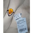 Кольцо с янтарём размер 20