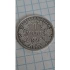 С 1 РУБЛЯ ! МОНЕТА ГЕРМАНИЯ  1 МАРКА 1881 год