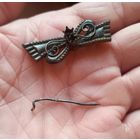 Брошь старинная серебро клейма