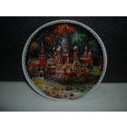Тарелка настенная Фарфор.Собор Василия Блаженного.СССР