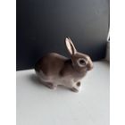 Фарфоровая статуэтка "Кролик".  Ручная подглазурная роспись. Дания, Bing & Grondahl.1970-1979 гг